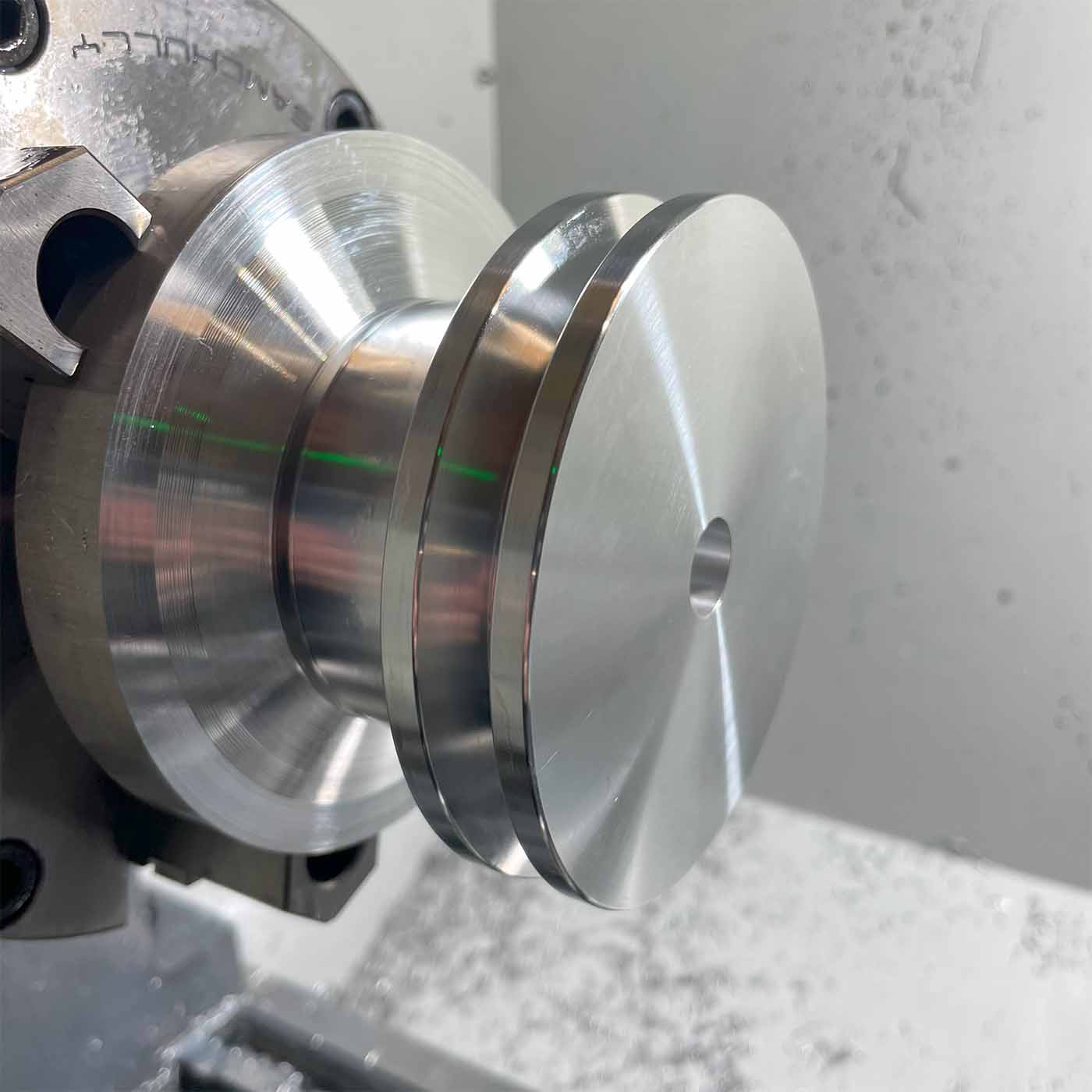 1932 GMC Water Pump in Progress on CNC Lathe