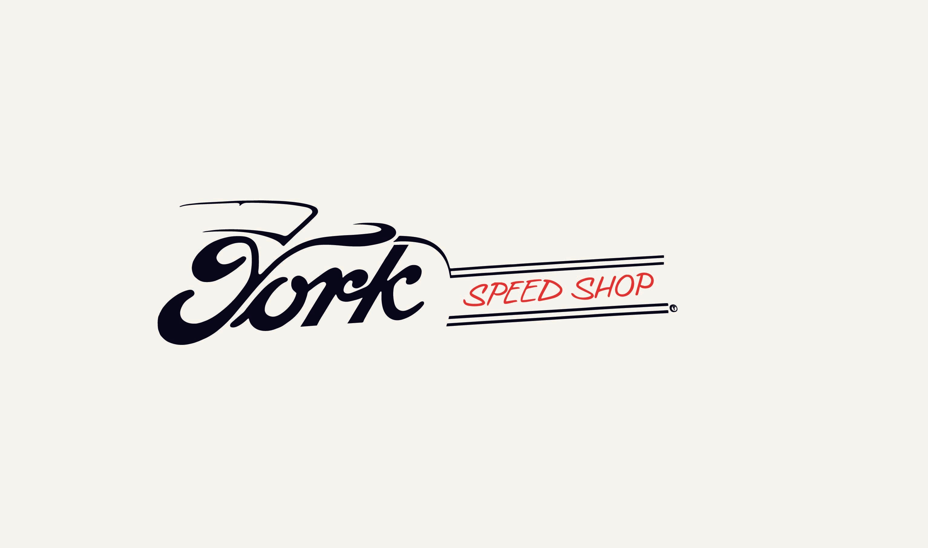 York Speed Shop logo sized and background color for website